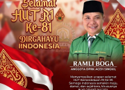 Ramli Boga Ucapkan Selamat HUT ke-81 RI