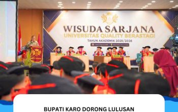Bupati Karo Dorong Lulusan Universitas Quality Berastagi Jadi Generasi Inovatif dan Berintegritas