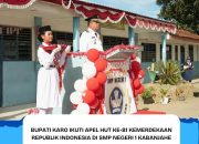 Bupati Karo Ikuti Apel HUT ke-81 Kemerdekaan Republik Indonesia di SMP Negeri 1 Kabanjahe