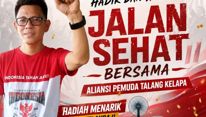 Aliansi Pemuda Talang Kelapa Ajak Masyarakat Semarakkan HUT ke-81 RI Melalui Jalan Sehat Berhadiah