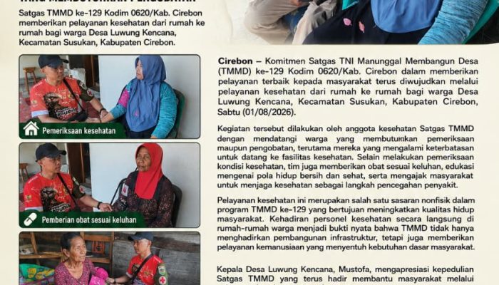 Pelayanan Tanpa Batas, Anggota Kesehatan Satgas TMMD ke-129 Hadir Langsung ke Rumah Warga yang Membutuhkan Pengobatan