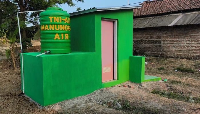 Empat dari Lima Titik Pembangunan MCK dan Revitalisasi Air TMMD ke-129 Kodim 0620/Kab.Cirebon Rampung Seratus Persen