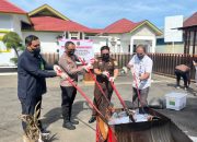 Kapolres Mukomuko Hadiri Pemusnahan Barang Bukti Perkara Pidana Umum yang Telah Berkekuatan Hukum Tetap