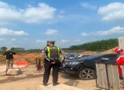 Polres Banyuasin Laksanakan Pengaturan Lalu Lintas di Simpang Pintu Tol Pulau Rimau