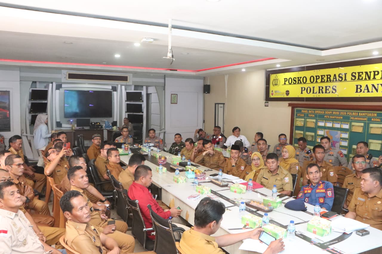 polres banyuasin gelar rakor penanggulangan karhutla, perkuat sinergi dan kesiapsiagaan lintas sektor 2 IMG 20260810 WA0024 1