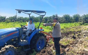 Polsek Kandis Kawal Pengolahan Lahan Jagung Kuartal III, Dukung Swasembada Pangan Nasional