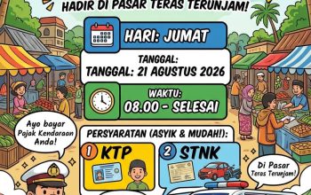 Samsat Keliling Hadir di Pasar Teras Terunjam, Permudah Masyarakat Bayar Pajak Kendaraan