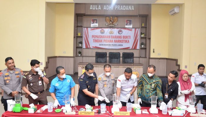 Polres Langsa Musnahkan 3,09 Kg Sabu dan 13,74 Kg Ganja, 38.461 Jiwa Diklaim Terselamatkan