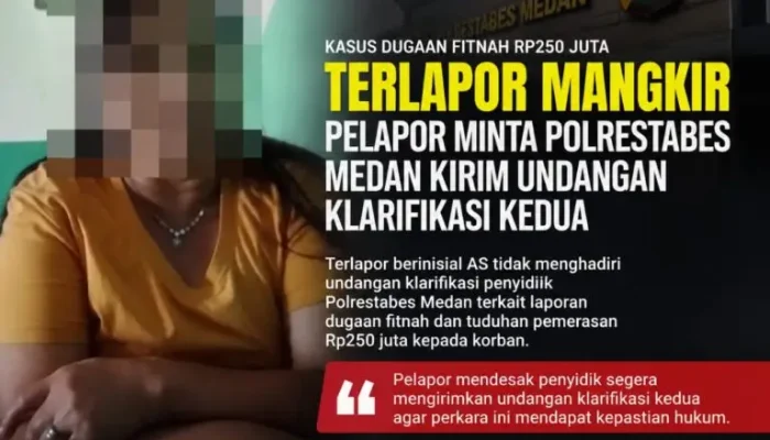 Diduga Tunjukkan Kehebatannya, Terlapor Korban Peras Maling Rp 250 Juta Mangkir dari Undangan Polrestabes Medan
