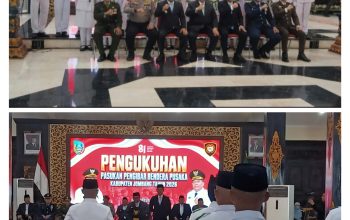 Paskibraka Jombang malam ini dikukuhkan,Bupati H,warsubi SH.Msi.dengan semangat generasi muda menjaga merah putih.