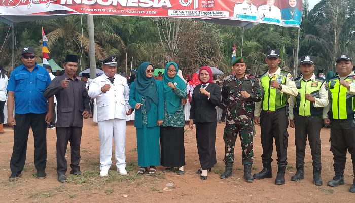 Upacara HUT RI ke-81 di Desa Teluk Tenggulang Berlangsung Khidmat, Dihadiri Seluruh Elemen Masyarakat