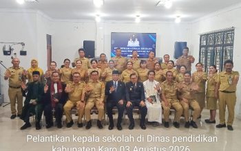Bupati Karo Lantik 20 kepala sekolah SD dan SMP Negeri di Kabupaten Karo