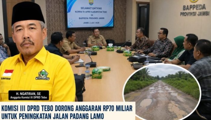 Komisi III DPRD Tebo Kawal Rp70 Miliar untuk Jalan Padang Lamo, Perbaikan Segera di Lakukan