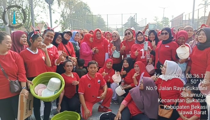 Hj. Desi Banjir Dukungan dalam Acara Menyambut HUT ke 81 RI di Sukatani, Senam, Joging, dan Doorprize Ramaikan Stadion Mini