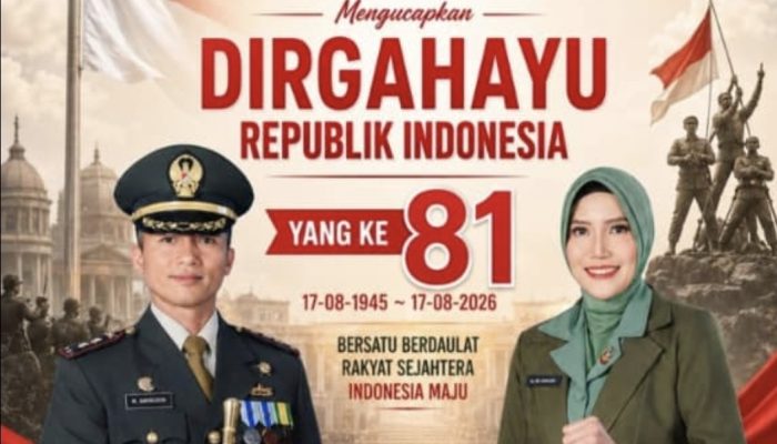 Keluarga Besar Kodim 0109/Aceh Singkil Sampaikan Ucapan Dirgahayu RI ke-81