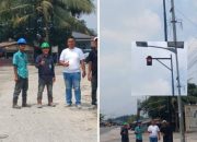 Demi Kenyamanan Dan Kurangi Resiko Kecelakaan PT. Guna Agung Semesta Pasang Traffic light atau lampu peringatan (warning light) di Simpang Jalan Datuk Limapuluh.