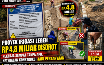 Proyek Irigasi Legeh Rp4,8 Miliar Disorot, Pekerja Sempat Tanpa APD, Ketebalan Konstruksi Jadi Pertanyaan