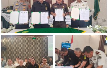 Lapas Muara Bungo Hadiri Penandatanganan Kerja Sama Sidang Elektronik dan MoU Penitipan Barang Bukti