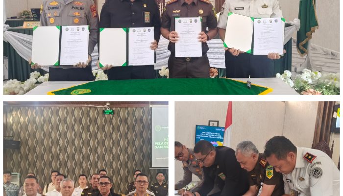 Lapas Muara Bungo Hadiri Penandatanganan Kerja Sama Sidang Elektronik dan MoU Penitipan Barang Bukti