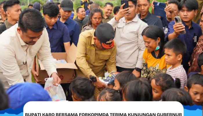 Bupati Karo Bersama Forkopimda Terima Kunjungan Gubernur Sumatera Utara, Bahas Kesiapan Penanggulangan Erupsi Gunung Sinabung