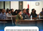 Bupati Karo Ikuti Ibadah Oikumene bagi ASN dan Non-ASN