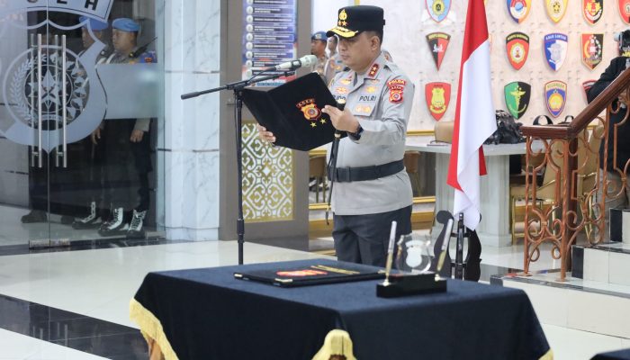 Kapolda Aceh Pimpin Sertijab Dua PJU dan Lima Kapolres Jajaran