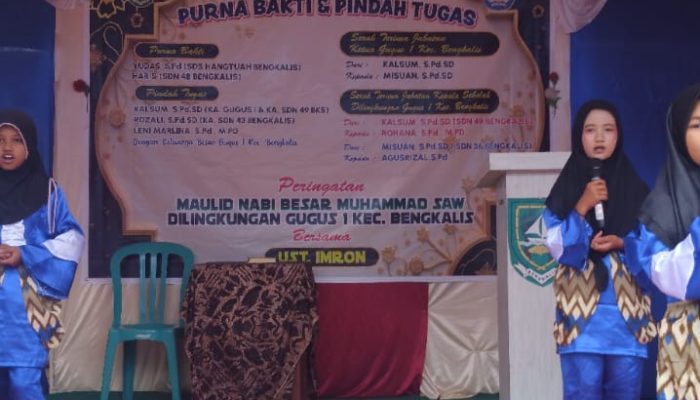 Pisah Sambut, Pelepasan Purna Bakti, dan Maulid Nabi di SDN 43 Bengkalis Warnai Semangat Kebersamaan dan Siaga Karhutla
