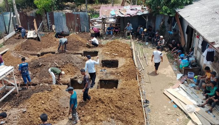 Ponpes Darul Hafiz Al-Mansuriyah Gelar Gotong Royong Bangun Asrama dan Ruang Kelas Santri Putra