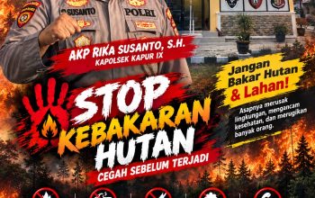 Polsek Kapur IX Gencarkan Himbauan Stop Bakar Hutan dan Lahan, Edukasi Masyarakat Cegah Karhutla