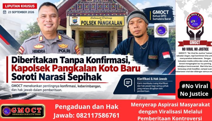 Diberitakan Tanpa Konfirmasi, Kapolsek Pangkalan Koto Baru Jadi Korban Narasi Sepihak
