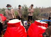 Optimalkan X-Fire dan Drone Udara, Polda Sumsel Bersama SLOG Polri Padamkan Karhutla di OKI