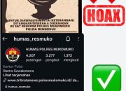 Polres Mukomuko Klarifikasi Akun Mengatasnamakan Humas, Masyarakat Diimbau Tidak Mudah Percaya Informasi DPO
