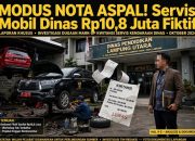 MODUS NOTA ASPAL! Servis Mobil Dinas Pendidikan Lampura Rp10,8 Juta Fiktif, Bengkel Ngaku Tak Kerjakan