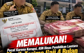 memalukan! di pecat karena korupsi, asn dinas pendidikan lampura masih terima gaji 4 bulan - kadis kemana? 3 Screenshot 20260929 0832052