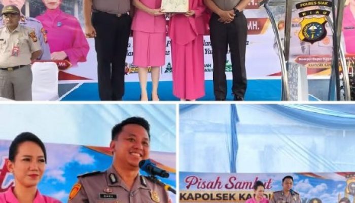 Pisah Sambut Kapolsek Kandis, Kompol Bagus Tegaskan Komitmen Jaga Kamtibmas dan Cegah Karhutla