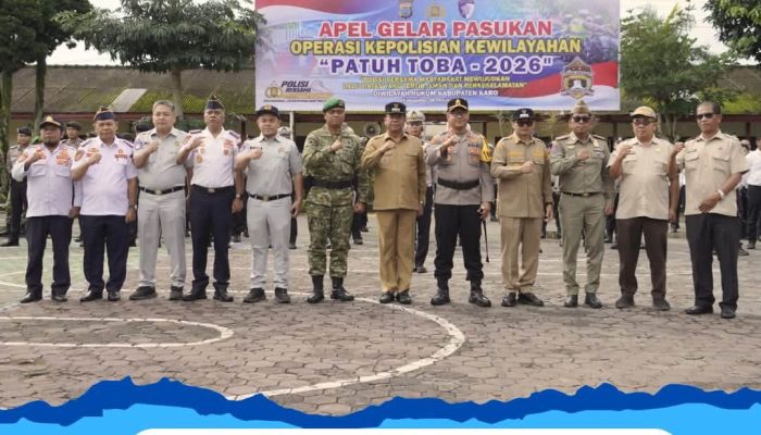 Apel Gelar Pasukan Ops Patuh Toba Kabupaten Karo 2026