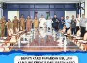 Bupati Karo Paparkan Usulan Kampung Kreatif Kabupaten Karo Langsung Kepada Gubernur Sumatera Utara Dan Tim Penilai