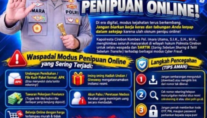 Garda Terdepan Lindungi Warga di Era Digital, Polresta Cirebon Galakkan Gerakan ‘SARTIK’ Basmi Cyber Fraud