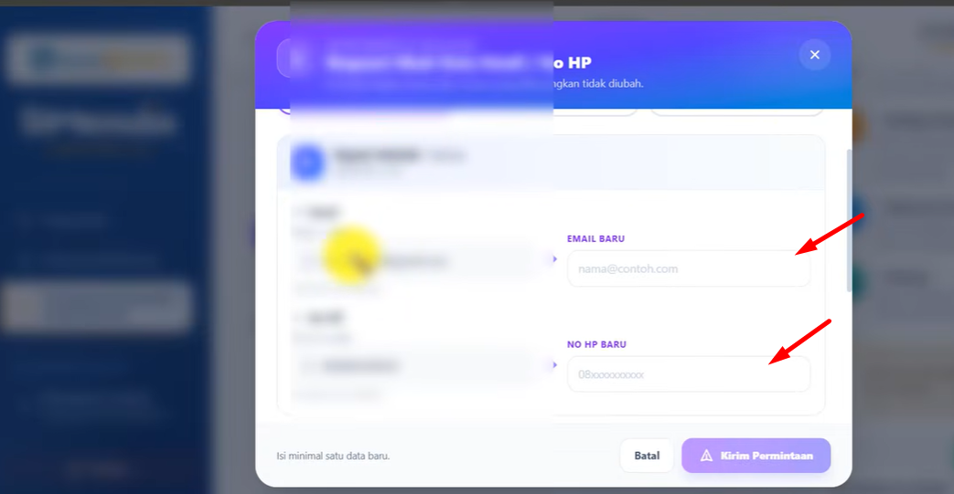 Cara Ganti Email dan Nomor HP Kepala Sekolah atau Bendahara di SIMENULIS SD 2026