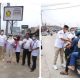 Peduli Kesehatan Masyarakat, Kader Gerindra PAC Kandis Bagikan 1000 Masker di Simpang Belutu Kandis Akibat Polusi Asap Karhutla