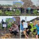 Dukung Green Policing, Polsek Kandis Tanam 281 Bibit Pohon dan Bagikan Sembako kepada Warga