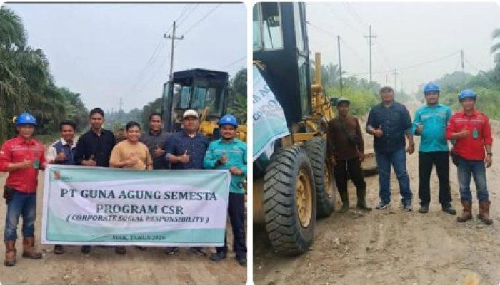 PT. Guna Agung Semesta  Melaksanakan Giat CSR Pemeliharaan dan Perawatan di Sepanjang Jalan Datuk Lima Puluh 