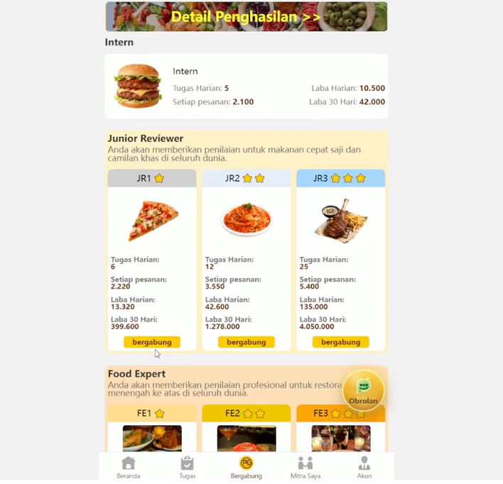 Review Aplikasi Palate Global, Apakah Investasi Makanan Ini Aman atau Modus Penipuan Skema Ponzi?
