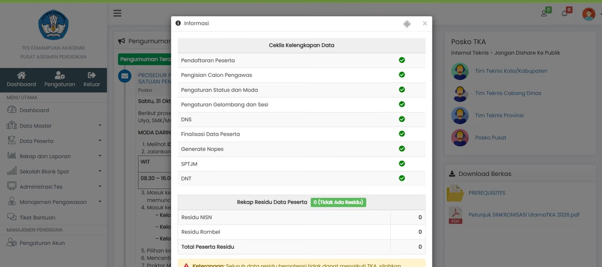 Review TKA Utama Gelombang 1 Full 5 Hari, Evaluasi Pelaksanaan, Kendala Server, dan Solusi Ujian Susulan