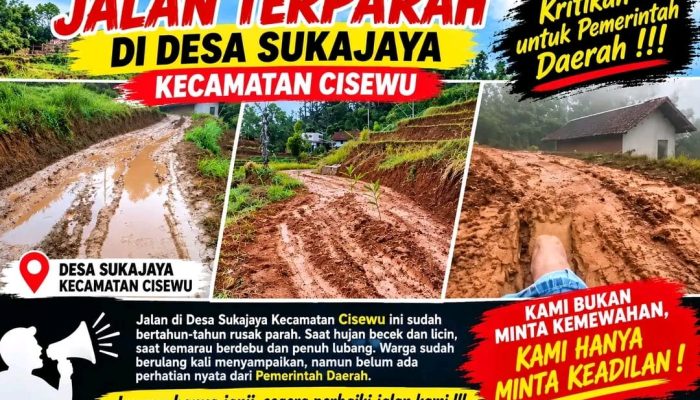 Menagih Janji Pemerataan, Jeritan Warga Desa Sukajaya Garut di Tengah Rusaknya Akses Jalan Utama